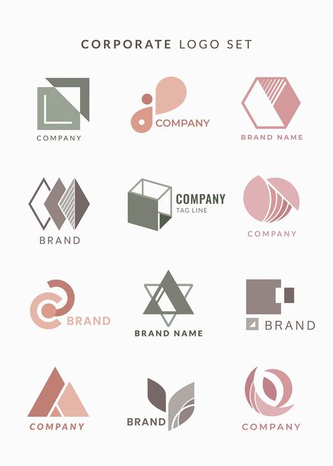 Company logo designs vector collection | premium image by rawpixel.com / Minty Earth Logo, Web Design Logo, Corporate Logo Design, Logo Design Inspiration Creative, Inspiration Logo Design, Web Design Resources, Logo Design Inspiration Branding, Reception Desks, Photo Logo Design