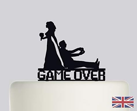 Mechanics Wedding, Rugby Wedding, Golf Funny, Wedding Cake Topper Silhouette, Gamer Wedding, Silhouette Cake Topper, Funny Wedding Cake Toppers, Funny Bride, Fishing Wedding