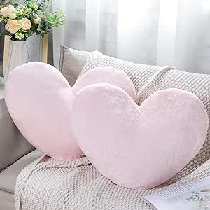 Preppy Pillows, Heart Shaped Pillow, Fuzzy Pillows, Fur Bedding, Heart Pillows, Heart Plush, Heart Cushion, Shaped Pillow, Soft Heart