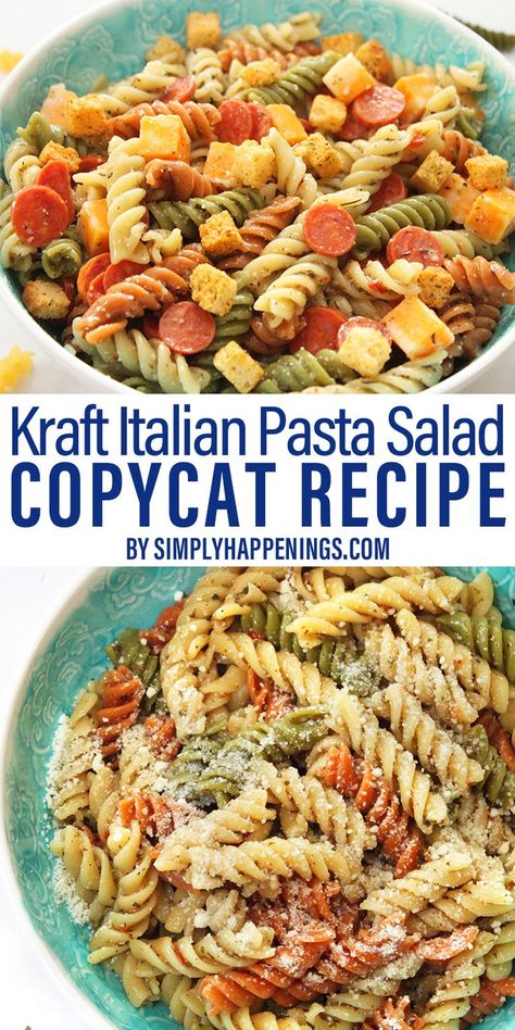 Suddenly Salad Recipe Copycat, Cold Pasta Salad With Italian Dressing, Italian Pasta Salad Recipes Cold, Kraft Pasta Salad, Italian Pasta Salad Recipes, Suddenly Pasta Salad, Italian Dressing Pasta Salad, Salad Copycat, Suddenly Salad