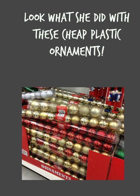 You will never look at a "cheap" ornament the same way again! Cheap Ornaments, Diy Christmas Crafts, Noel Christmas, Holiday Diy, Xmas Ornaments, Homemade Christmas, Christmas Deco, Diy Holiday, Xmas Crafts