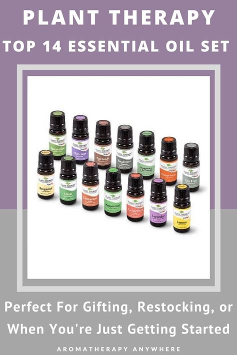 The Plant Therapy Top 14 Essential Oil Set is a great buy if you are looking for a cost-effective essential oil set to get started on your aromatherapy journey. The set contains 14 100% Pure, Undiluted, Therapeutic-Grade Essential Oils that can be used individually or to create your very own customized blends. Plant Therapy Essential Oils Recipes, Best Smelling Essential Oils, Plant Therapy Essential Oils, Essential Oil Safety, Essential Oil Carrier Oils, Aromatherapy Blends, Essential Oil Set, Aromatherapy Gifts, Essential Oil Benefits