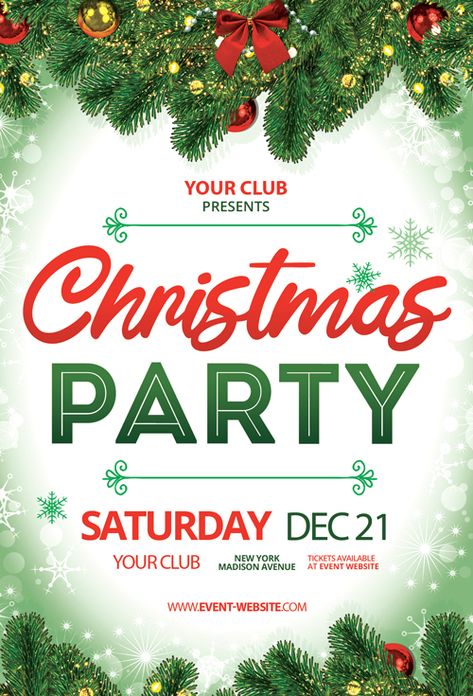 Check out the Christmas Party Event Free Flyer Template only on https://freepsdflyer.com/christmas-party-event-free-flyer-template/ - Enjoy downloading 1800+ totally free PSD flyer templates any kind of party and club event! #Christmas, #Club, #Color, #Colorful, #Dance, #Disco, #DJ, #Electro, #Music, #Night, #Nightclub, #Party, #Winter, #XMas Holiday Party Flyer, Christmas Party Flyer, Photoshop Templates Free, Christmas Party Poster, Christmas Flyer Template, Promo Flyer, Holiday Flyer Template, Company Christmas Party, Free Psd Flyer Templates