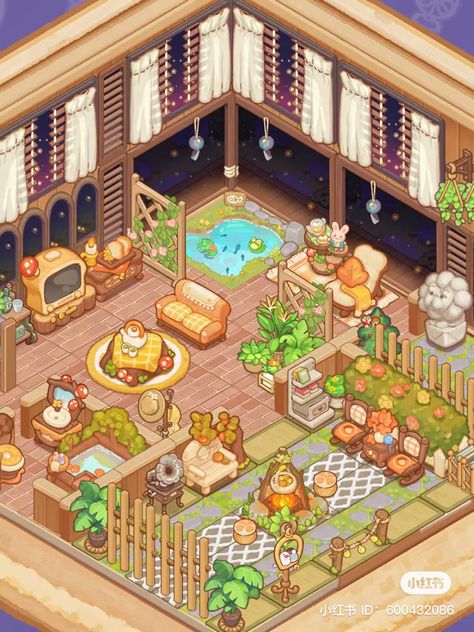 Resortopia Room 201 Design, Resortopia Room 202, Interior Design Games, Attic Design, Garden Games, Disney Fun Facts, Isometric Art, Pixel Art Games, Gaming Decor