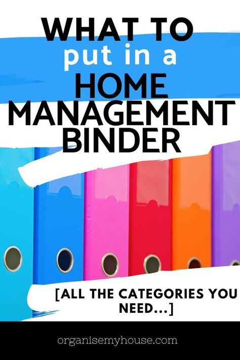 Learn what to put in a Home Management Binder / Household Planner / Family notebook (whatever you call it!). All the sections, tabs, contents and categories that will help you run your family and home - all in one place! Use printables and make it your own design as well. The full list to tick off is waiting for you - and then you can have all your information to hand when you need it. Family Notebook Home Management Binder Free Printables, Family Life Binder, Family Binder Categories, Home Management Binder Ideas, Organizing Binders For Home, Home Organizer Binder, Home Information Binder, Family Organization Binder, Household Management Printables