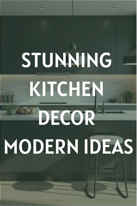 Stunning Kitchen Decor Modern Ideas Modern Kitchen Decor Ideas, Home Design Modern, Elegant Bar Stools, Statement Art Pieces, Sleek Cabinet, Modern Kitchen Decor, Modern Kitchen Ideas, Modern Kitchen Accessories, Bedroom Decor Lights