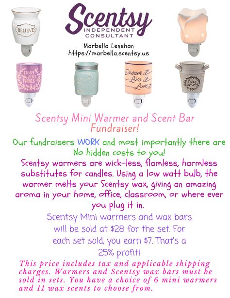 Scentsy Fundraiser Scentsy Fundraiser Flyer, Scentsy Fundraiser Ideas, Scentsy Fundraiser, Scentsy Starter Kit, Join Scentsy, Fragrance Tester, Scentsy Ideas, Selling Scentsy, Scentsy Consultant Ideas