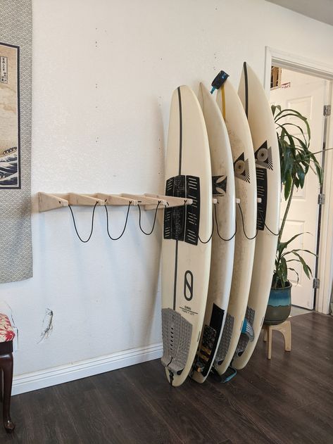 8 Slot Surf Rack / 5 Wide Slots / Economy Surf Rack / Modular Wall Mount Surf Rack / Wood Joinery / Sustainable Pine Plywood - Etsy Surf Rack Wall, Paddle Board Rack, Surf Board Rack, Paddle Board Storage, Surfboard Stand, Surfer Room, Surfboard Storage, Surf Rack, Gear Room