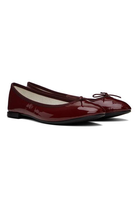 Repetto: Burgundy Cendrillon Ballerina Flats | SSENSE Dark Red Ballet Flats, Red Repetto, Repetto Ballet Flats, Burgundy Ballet Flats, Repetto Shoes, Red Ballet Flats, Money Clothes, Ballerina Shoes Flats, Online Shopping Shoes