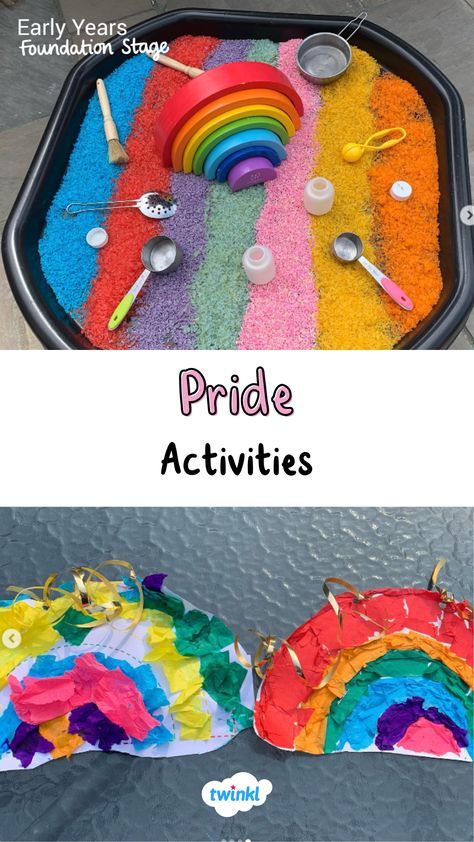 Celebrate Pride Month with children! These fun activities are perfect for teaching children about pride. Thanks to @danasschoolsout Pride Month Activities For Kids, Pride Activities For Kids, Pride Month Activities, Pride Activities, Sharing A Shell, Pride Week, Early Years Foundation Stage, Lgbt History, Eyfs Activities