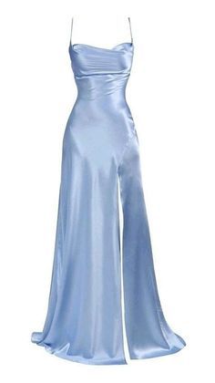 Light Blue Satin Prom Dress, Blue Satin Prom Dress, Blue Tulle Dress, Formal Dresses Australia, Blue Slip Dress, Cute Formal Dresses, Diy Wedding Dress, Classy Prom Dresses, Amanda Dress