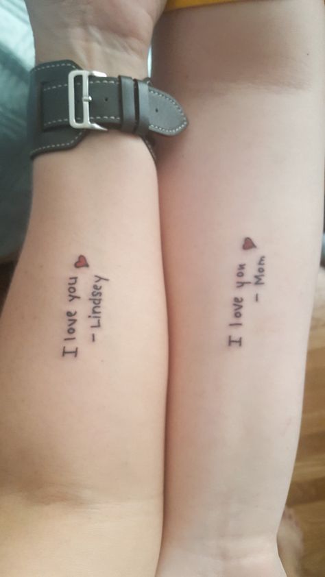 Small Tattoos To Match With Mom, Matching Tats Mom And Daughter, Mother Daughter Tattoos For 4 Daughters, Tattoo Ideas Mother Daughter Simple, Stepmom Daughter Tattoos, Mother N Daughter Tattoos Ideas, Small Tattoo Ideas Mother Daughter, Mother Daughter Tattoos Funny, Tattoos Matching Mother Daughter