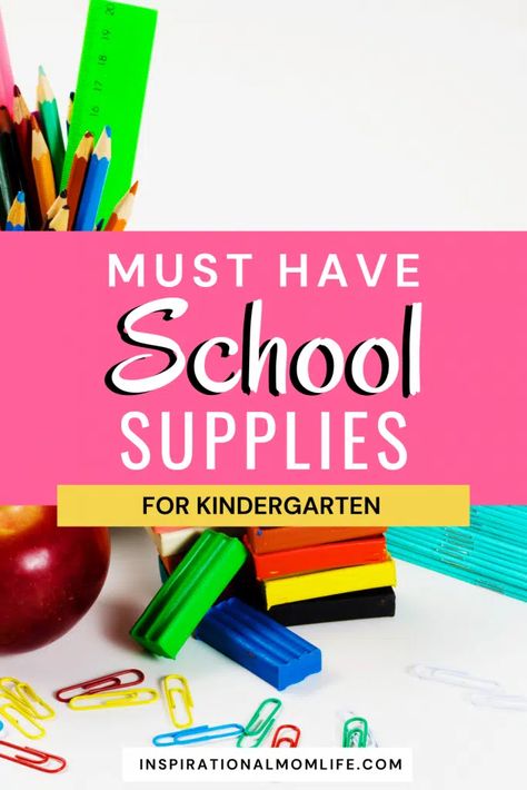 The new school year is here and it's time to get ready. Kindergartners need specific school supplies and this must have list of school supplies for Kindergarten will help you figure out what you need as well as where to find great deals. Kindergarten Checklist Supplies, Back To School Must Haves Kindergarten, Pre K School Supplies List, Kindergarten Must Haves For Kids, Kindergarten Must Haves, Kindergarten School Supply List, School Supplies For Kindergarten, School Supplies Kindergarten, Kindergarten Supply List