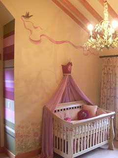 Sleeping Beauty Nursery, Cinderella Nursery, Cinderella Room, Disney Princess Nursery, Disney Themed Nursery, Disney Themed Rooms, Girl Nursery Themes