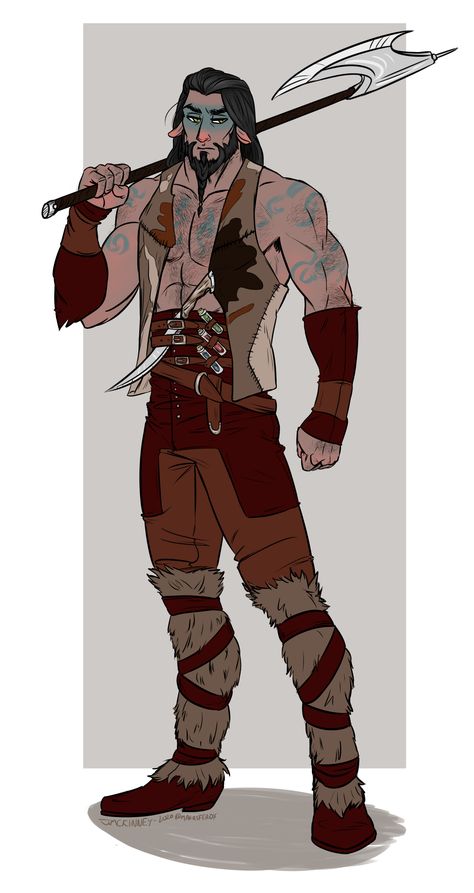 Firbolg Barbarian, Barbarian Character Design Male, Declan Kane, Barbarian Dnd, Blood Hunter, Dnd Races, Fire Emblem Awakening, Fantasy Races, Dungeons And Dragons Characters