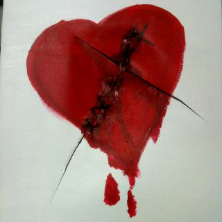 Most recent art project  "Heartaches & Heartbreaks" Heart Eater Aesthetic, Broken Hearts Painting, Artwork About Heartbreak, Heartbreak Aesthetique Sketch, Heartache Painting, Beabadoobee Collage, Heartbreak Aesthetique Images, Paintings About Heartbreak, Heart Attacking