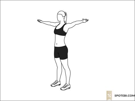 Arm circles exercise guide with instructions, demonstration, calories burned and muscles worked. Learn proper form, discover all health benefits and choose a workout. http://www.spotebi.com/exercise-guide/arm-circles/ Arm Circles Exercise, Exercise Gif, Full Shoulder Workout, Stretches Before Workout, Drawing Arms, Workouts Routines, Exercise Images, Victoria Secret Workout, Health And Fitness Apps