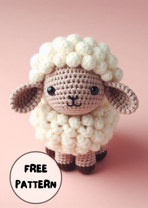 Crochet Sheep Amigurumi Pattern is a free guide to help you handcraft an adorable, fluffy sheep toy. Experience the joy of crocheting while creating a cherished keepsake. Amigurumi Free Pattern Sheep, Crochet Sheep Amigurumi, Crochet Sheep Pattern Free, Easter Amigurumi Free Pattern, Sheep Crochet Pattern Free, Sheep Amigurumi Free Pattern, Easter Crochet Ideas, Crochet Easter Patterns, Crochet Sheep Free Pattern