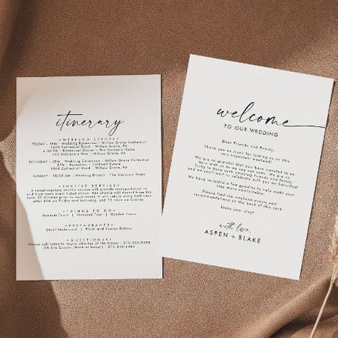 Modern Script Wedding Welcome Letter & Itinerary Summer Craft - elegant welcome to our wedding, rustic hotel guest agenda note, modern wedding welcome letter itinerary, minimal destination wedding weekend bags, fancy script schedule of events, classy minimalist romantic boho autumn, simple monochrome whimsical handwritten, spring summer bohemian typography k500, fall winter unique industrial lettering, classic luxury black white calligraphy Industrial Lettering, Rustic Hotel, Wedding Welcome Letter, Wedding Welcome Letters, Destination Wedding Weekend, Schedule Of Events, Wedding Typography, Classy Minimalist, Boho Autumn