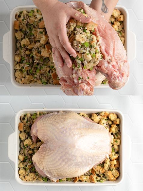 Herb Roasted Turkey Breast, Stuffing Thanksgiving, Sausage And Mash, Herb Roasted Turkey, Sage Sausage, Turkey Broth, Turkey Breast Recipe, Turkey Stuffing, Roast Turkey Breast