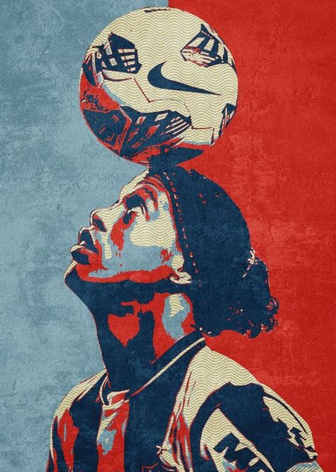 Football Posters – Ronaldinho Poster - davidreed.co Football Artwork Illustrations, Football Poster Aesthetic, Vintage Soccer Poster, Ronaldinho Aesthetic, Ronaldinho Poster, Ronaldinho Wallpapers, Football Museum, Soccer Posters, Soccer Artwork