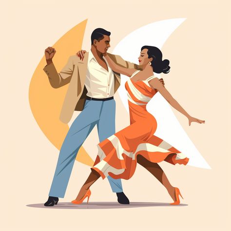 Bachata Dancing Couple Together Bachata Aesthetic Playlist Cover, Salsa Club Aesthetic, Bachata Dance Aesthetic, Salsa Illustration, Salsa Dancing Aesthetic, Cuban Salsa Dancing, Bachata Aesthetic, Bachata Dance Couple, Couple Dancing Drawing