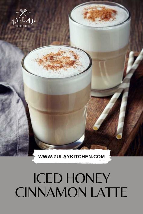 Honey Cinnamon Latte, Caramel Macchiato At Home, Iced Caramel Macchiato Recipe, Spanish Latte, Caramel Macchiato Recipe, Cinnamon Latte, Iced Caramel Macchiato, Coffee And Milk, Ice Caramel Macchiato