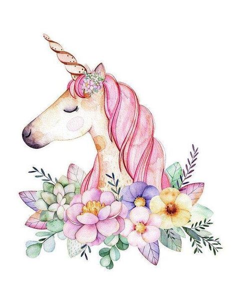 🦄 Para mi Painted Buckets, Painting Unicorn, Wallpaper Unicorn, Magical Watercolor, Unicornios Wallpaper, 심플한 그림, Unicorn Painting, Unicorn Drawing, Unicorn Pictures