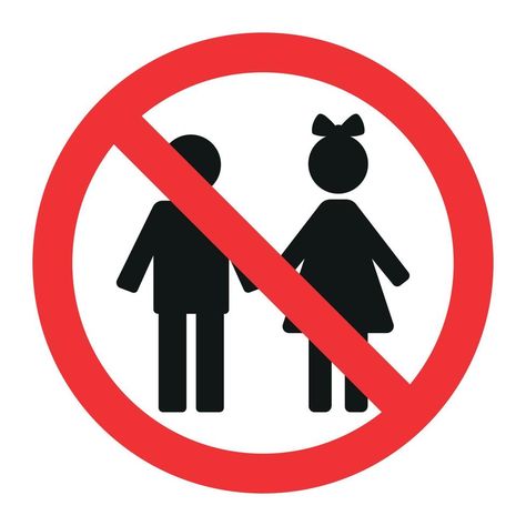 Children prohibited sign Prohibited Sign, Human Services, Vector Art, Clip Art, Collage, Human, Signs, Anime, Pins