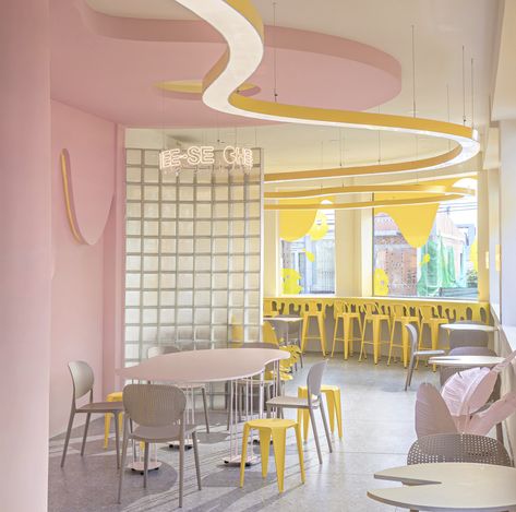 Pastel Interior Design, Korean Cafe, Korean Design, Cafe Interior Design, Interior Concept, Villa Design, Cafe Interior, Cafe Design, Retail Design