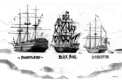 A gallery of images and videos from the first Pirates of the Caribbean film, The Curse of the Black Pearl. The Black Pearl Ship, Pirate Skull Tattoos, Ship Tattoos, Nautical Tattoos, Black Pearl Ship, Pirate Ship Tattoo, Curse Of The Black Pearl, Pearl Tattoo, Tattoos Tiny