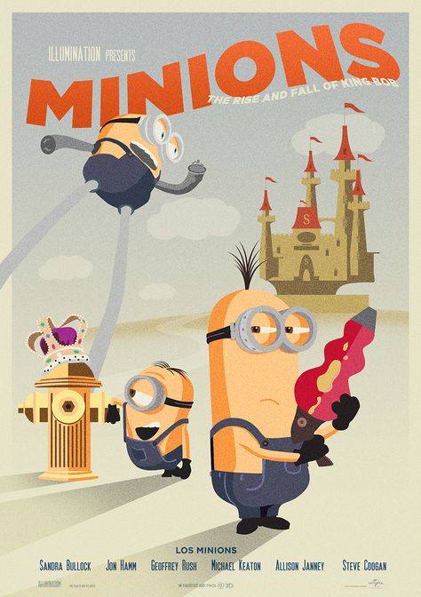 MINIONS_ADAM_COCKERTON Minions Poster, Minion Poster, Minion Poster Aesthetic, Nemo Movie Poster, Minions 2 Movie, Minions The Rise Of Gru Poster, Minions Movie Poster, Film Minion, Pixar Poster