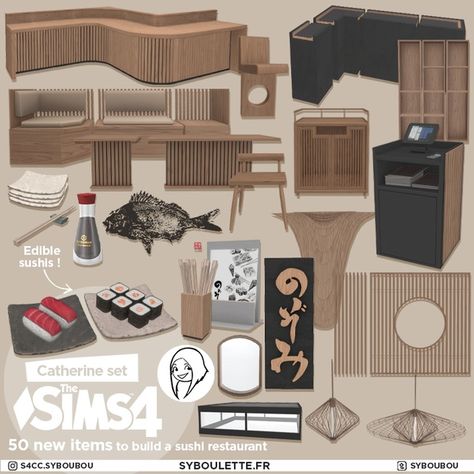 Sims 4 Pack, The Sims 4 Pack, Sims 4 Restaurant, Lotes The Sims 4, Cc Packs, Sims 4 Kitchen, Die Sims 4, Cc Mods, Mod Furniture