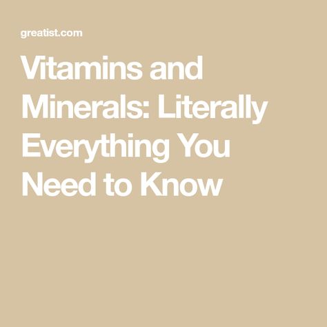 The Foundation, Good Health, Food Packaging, Health Problems, Vitamins And Minerals, Health Care, Need To Know, Vitamins, Foundation