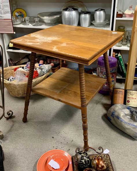 Refurbished End Tables, Refinished End Tables, Antique End Tables, End Table Makeover, Parlor Table, Oak End Tables, Antique Side Table, Oak Side Table, Furniture Update