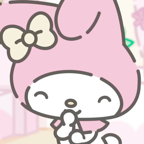 Pink Melody Icon, My Melody With Hello Kitty, Pink Pfp Sanrio, Cute My Melody Pfp, My Melody Aesthetic Icon, My Melody Profile Picture, My Melody Pfp Aesthetic, Saniro Charcters Icon, Kawaii Aesthetic Pfp