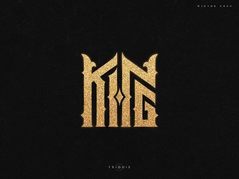 King by Wiktor Ares on Dribbble Graphic Design Logo Branding, Logo King, Beard Wallpaper, Desain Ui, Text Logo Design, Initial Logo, King Design, Logo Design Art, Logo Design Typography