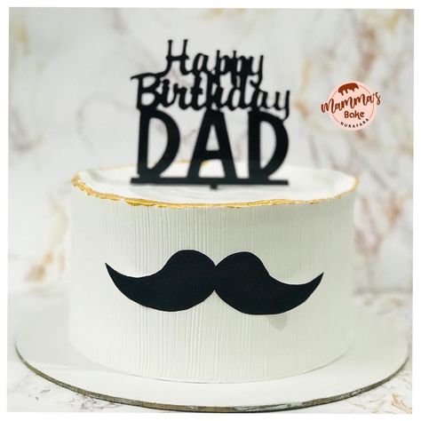 Birthday cake Bday Cake For Dad, Happy Birthday Dad Cake, Cake For Dad, Dad Birthday Cakes, 21st Birthday Cakes, Elegant Birthday Cakes, Birthday Cake Topper Printable, Happy Birthday Dad, Elegant Birthday