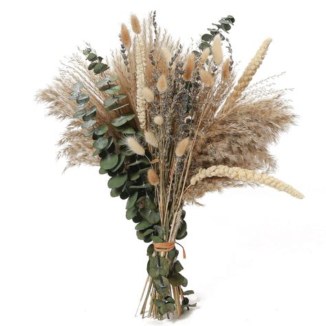 PRICES MAY VARY. 🌿 Decor for All Seasons ---The natural dried flower arrangements make a sweet statement all year long.The rustic dried flower decor makes them an especially lovely accent for every season. None of the beautiful dried flowers scream “seasonal,” meaning you can keep them in vases as the holidays roll by. 🌿Long Lasting:---Decorating with dried flowers is a lovely way to bring the beauty of nature into your home all year round without water and trim. Dried flowers decorations has Spring Dried Flower Wedding, Fall Dried Flower Arrangements Grass And Cotton, Fall Dried Flower Arrangements Grass, Eucalyptus And Pampas Grass Table Setting, Large Vase Dried Flower Arrangements, Dried Flowers Desk, Dried Flower Large Vase, Dried Floral Baskets, Dried Flower Arrangements Dining Table