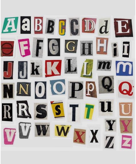 Aesthetic Alphabet, Newspaper Aesthetic, Letter Aesthetic, Letters Aesthetic, Aesthetic Letter, Newspaper Letters, Wallpaper Letter, Cut Out Letters, Scrapbook Printing