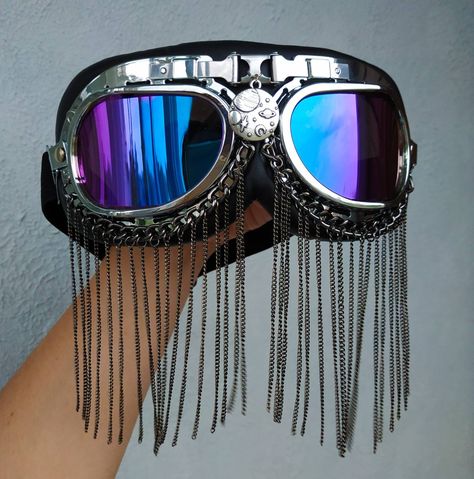 Masquerade Headpiece, Rave Goggles, Hipster Style Outfits, Victorian Cosplay, Space Costumes, Rave Mask, Electronic Music Festival, Crazy Costumes, Burning Man Costume