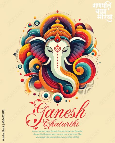 Happy Ganesh Chaturthi Indian God Festival Celebration Social Media Post Banner Template, Ganpati Bappa Moriya, Ganapati, Gajanan, Ganesha Stock Vector | Adobe Stock Ganesh Chaturthi Post, Ganesha Festival, Ganapati Bappa, Indian God, Happy Ganesh, Happy Ganesh Chaturthi, Ganpati Bappa, Festival Celebration, Ganesh Chaturthi