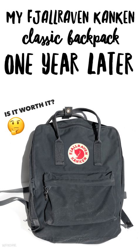 My Fjallraven Kanken Backpack - One Year Later Review - MuffinChanel Kanken Backpack Mini, Backpack Fjallraven, Kanken Mini, One Year Later, Backpack Reviews, Cool Backpacks, Kanken Backpack, Fjallraven Kanken, Mini Backpack