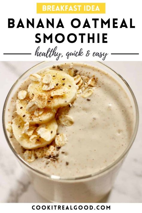 Oats Smoothie Recipes, Banana Oat Smoothie, Banana Oatmeal Smoothie, Oatmeal Smoothie, B12 Injections, Vicky Pattison, Bhumi Pednekar, Resep Smoothie, Oat Smoothie