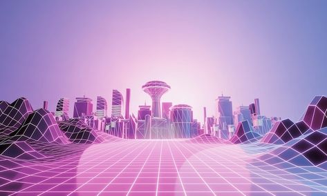 Metaverse Landscape, Metaverse Background, Business Mural, Futuristic Landscape, Illustration Rendering, Anime Sites, Futuristic Aesthetic, 3d City, Futuristic Background