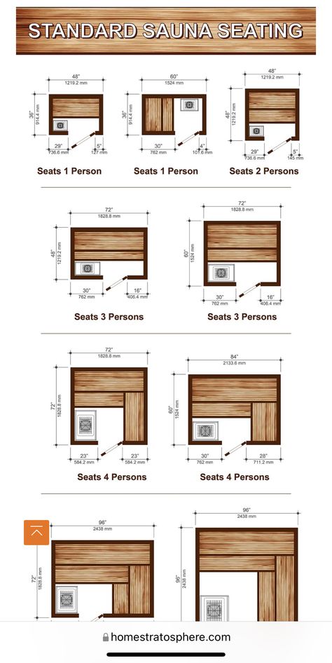 Sauna House Ideas, Bathroom Sauna Small, Sauna Home Ideas, Nordic Sauna Design, Bathroom With Sauna Floor Plan, Indoor Sauna Room Ideas, Home Built Sauna, Two Person Sauna, Sauna Plan Architecture