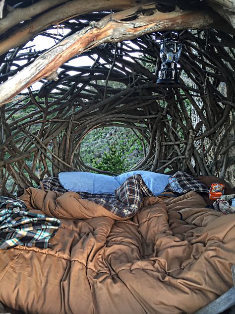 Human Nest, Jungle House, Nest Bed, Survival Shelter, Comfy Blankets, Natural Interior, Camping Glamping, Fantasy Theme, Modern Mom