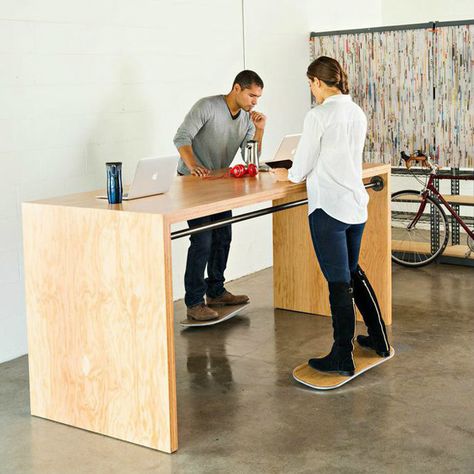 Treadmill Desk, Standing Table, Stand Up Desk, Workspace Inspiration, Work Desk, Coworking Space, Desk Design, A Desk, Office Inspiration