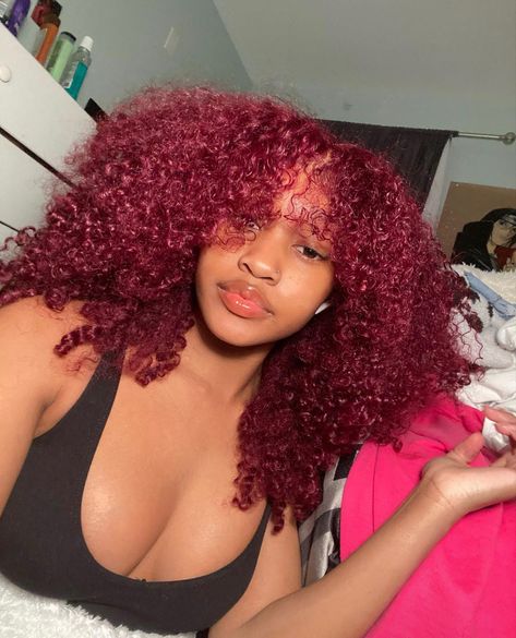 Curly Hair For School, Red Hairstyles, Magenta Hair, Hair For School, Dyed Curly Hair, Girl Hair Colors, Red Hair Inspo, Red Curly Hair, Natural Curly Hair