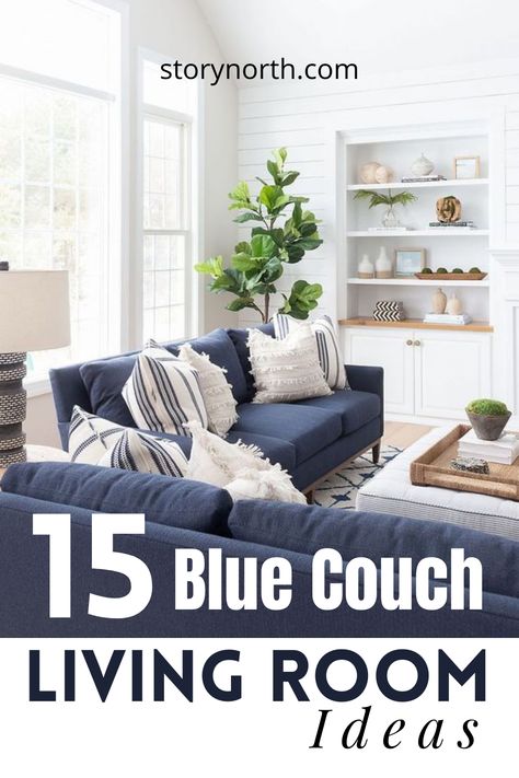 Blue Couch Living Room Ideas, Navy Sofa Living Room, Blue Couch Living, Blue Sofa Living, Blue Sofas Living Room, Blue Couch Living Room, Couch Living Room Ideas, Navy Living Rooms, Blue Couch